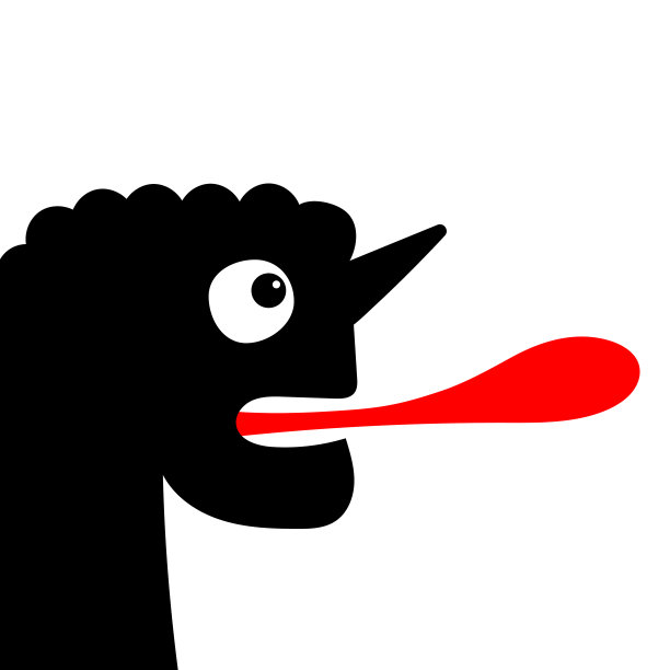 万圣节快乐。角落里的怪物剪影。滑稽可爱的卡通可爱宝宝角色。红色的舌头。平面设计。白色背景。孤立的图片下载