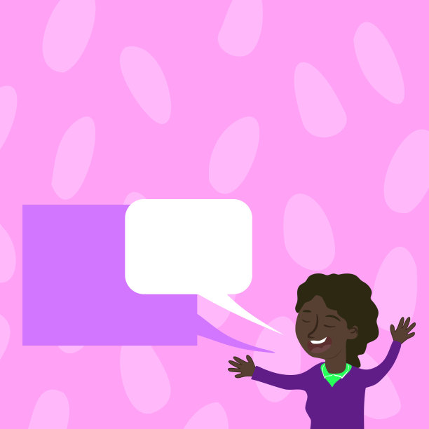 女人拿着两个有重要信息的语音泡泡。女性在不同的对话气球上展示重要信息。显示最近更新的女士。图片下载