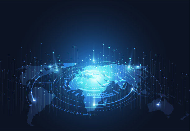 全球网络连接。世界地图点线构成全球商业概念。矢量图图片下载