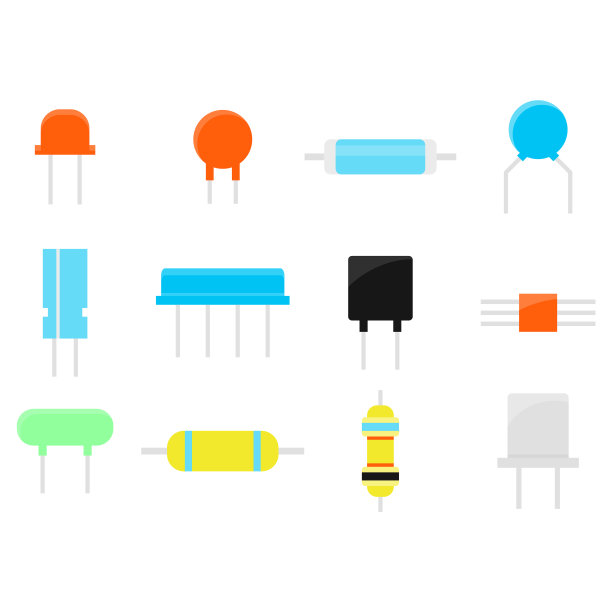 半导体芯片晶体管电阻器图片下载