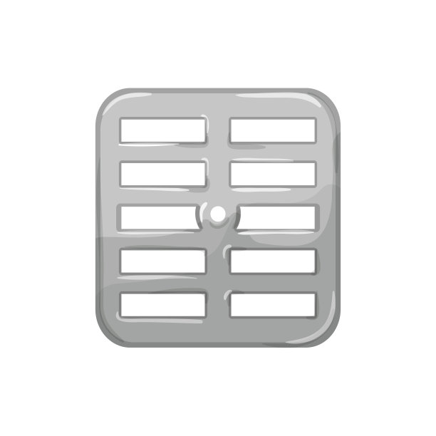 道路排水格栅卡通矢量插图图片下载