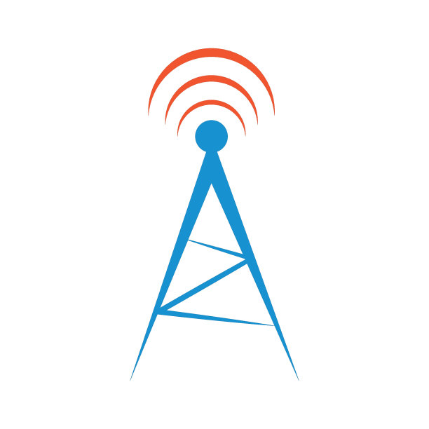 塔信号图标矢量设计模板图片下载