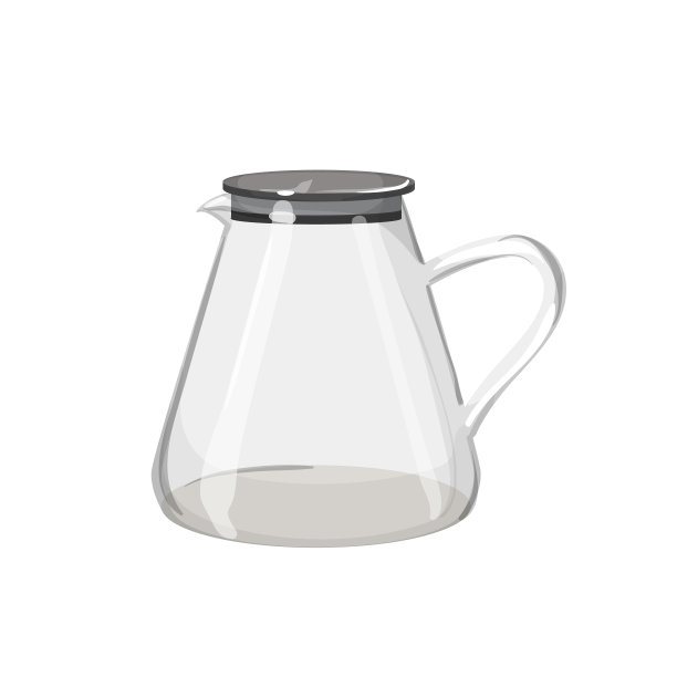 玻璃茶壶茶壶卡通矢量插图图片下载