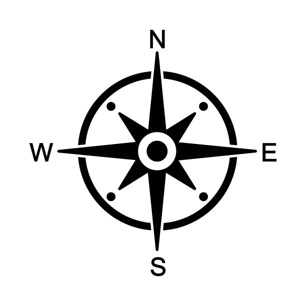 北的象征。向量指南针图片下载