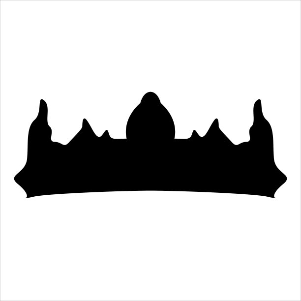 皇冠剪影黑色复古维多利亚风格图片下载