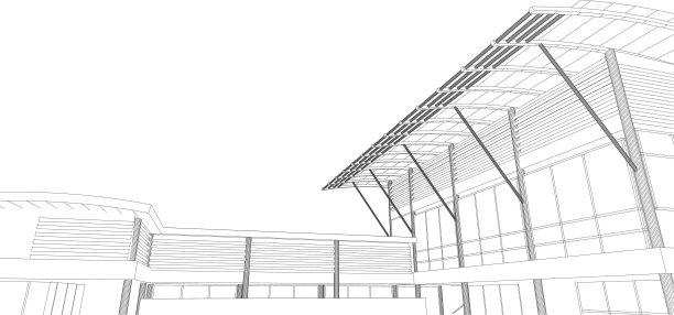 建筑项目的3D插图图片下载