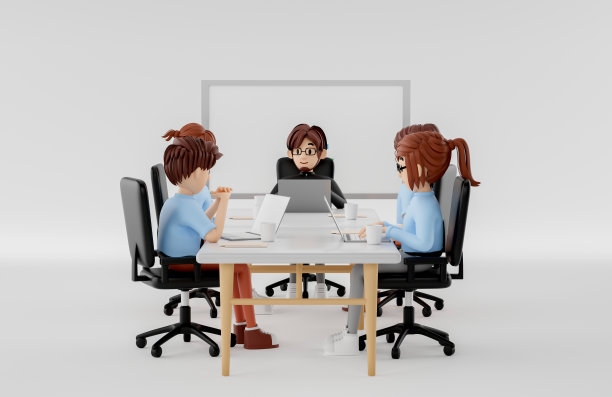 3 d演示。在会议室召开员工会议图片下载