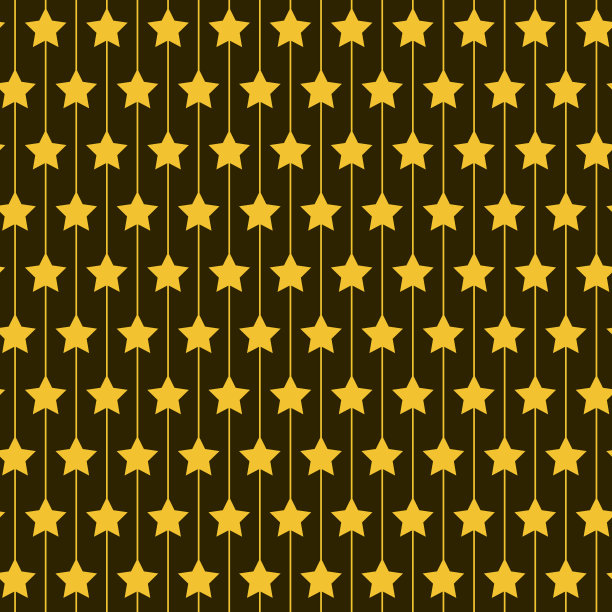 在黑色背景上有一个星星的无缝图案，用于装饰纺织品图片下载