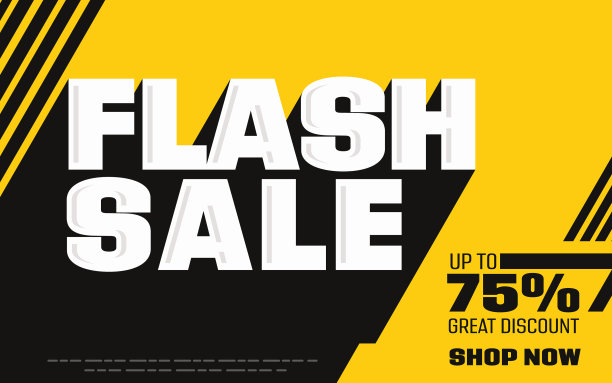 闪购大折扣广告模板图片下载