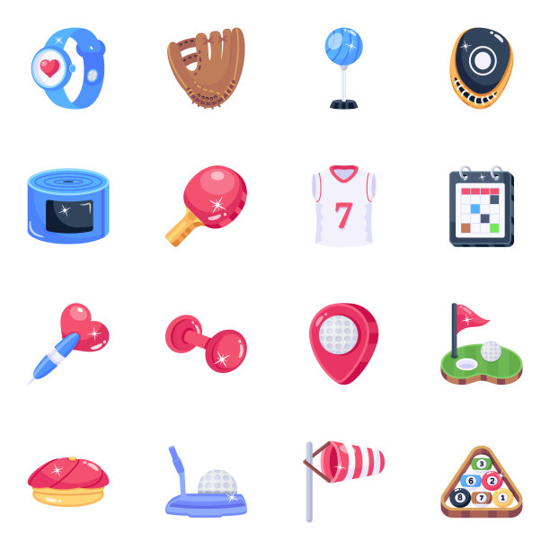 奥林匹克平面图标包图片下载