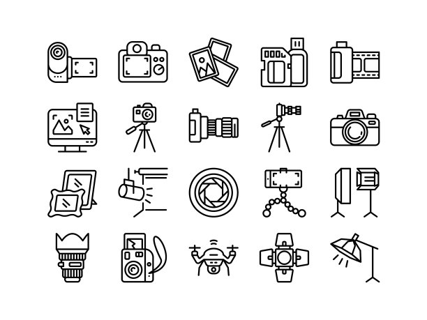 摄影象形线视频和照片图片下载