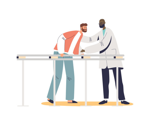 医生帮助病人在受伤或受伤后行走图片下载