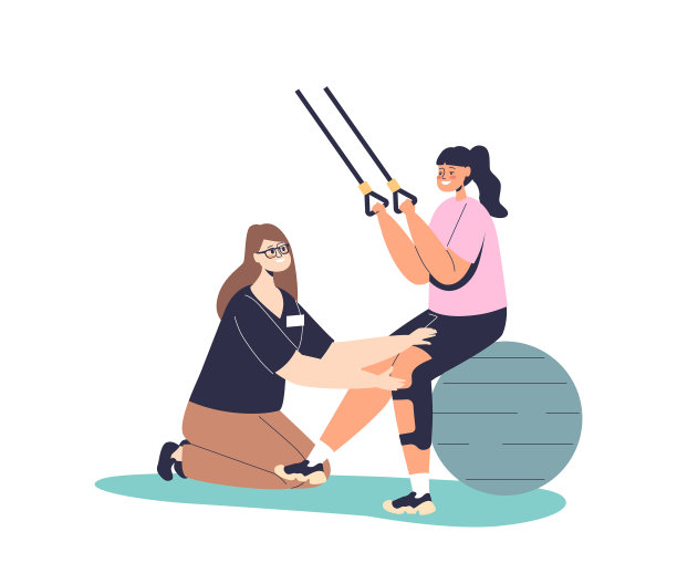 年轻女子在医疗康复理疗图片下载