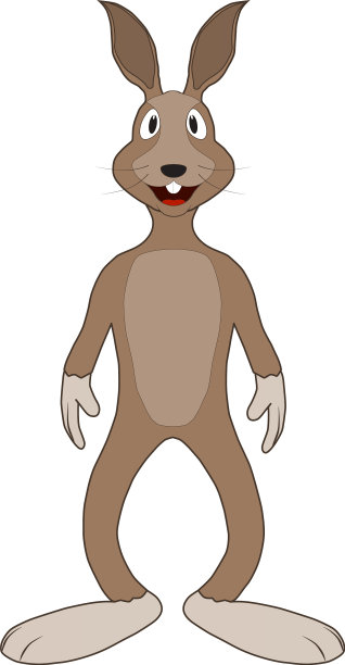 一个酷兔子的卡通图片下载