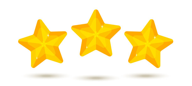 矢量图标的金色星星图片下载