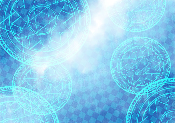 神奇的墙纸描绘了一个神奇的圆圈。(水彩插图)图片下载