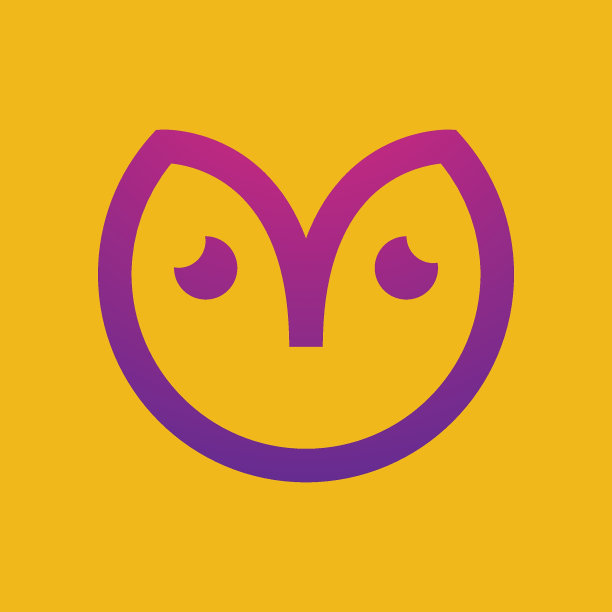 猫头鹰标志矢量图标图片下载