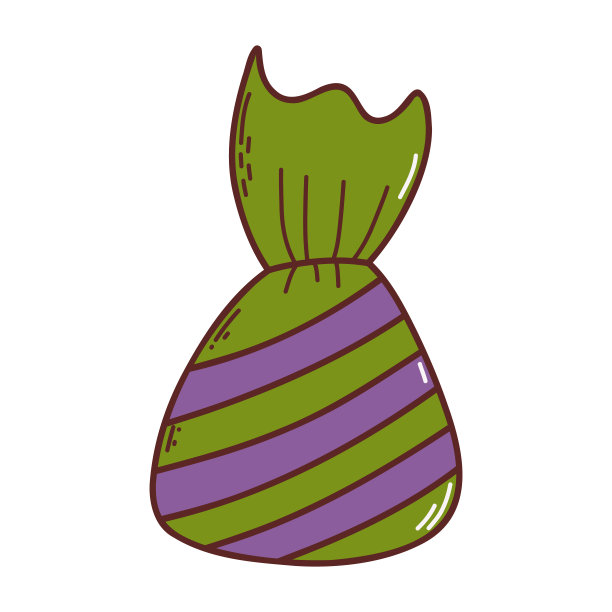 万圣节的甜。万圣节元素。不给糖就捣蛋的概念。矢量插图手绘风格图片下载