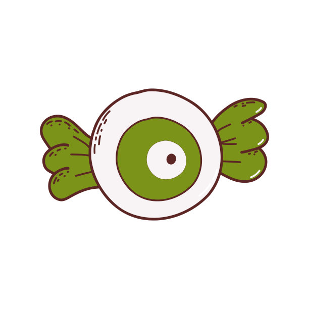 万圣节的甜。万圣节元素。不给糖就捣蛋的概念。矢量插图手绘风格图片下载