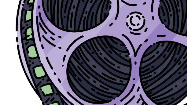 胶片条形素描手绘图片下载