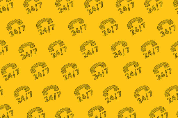 24小时热线电话。插图在黄色图片下载