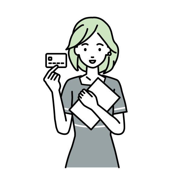 一个美容师，一个拿着信用卡和笔记本电脑的接待员图片下载