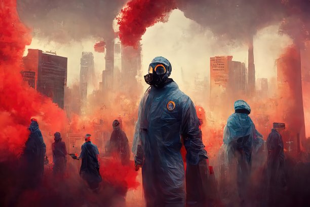 流行病蒙面医疗应急人员封锁城市图片下载