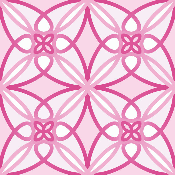 抽象的粉红色对称装饰无缝图案图片下载