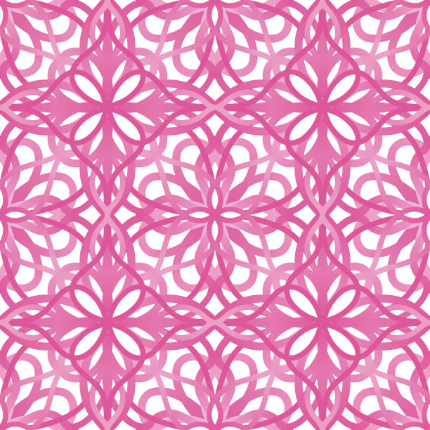 抽象的粉红色几何花无缝图案图片下载