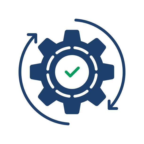 技术过程图标与抽象齿轮图片下载