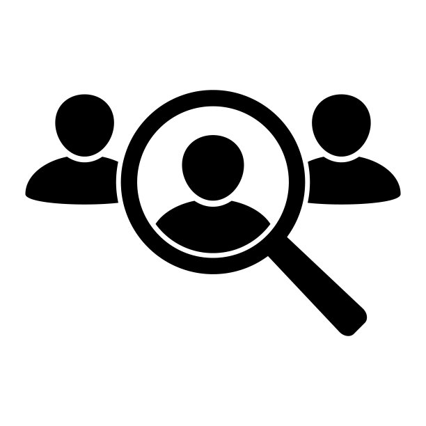 猎头图标。人力资源图标。招聘标志模板，找工作矢量图标。图片下载