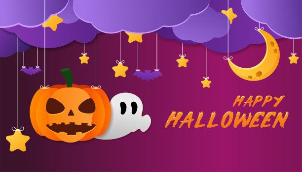 万圣节快乐横幅向量图片下载