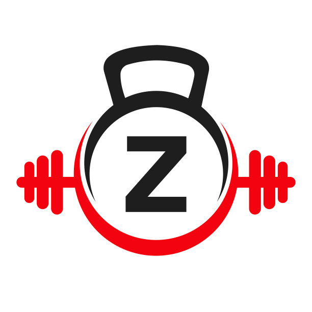 字母Z健身标志设计。运动健身房标志图标设计矢量模板图片下载