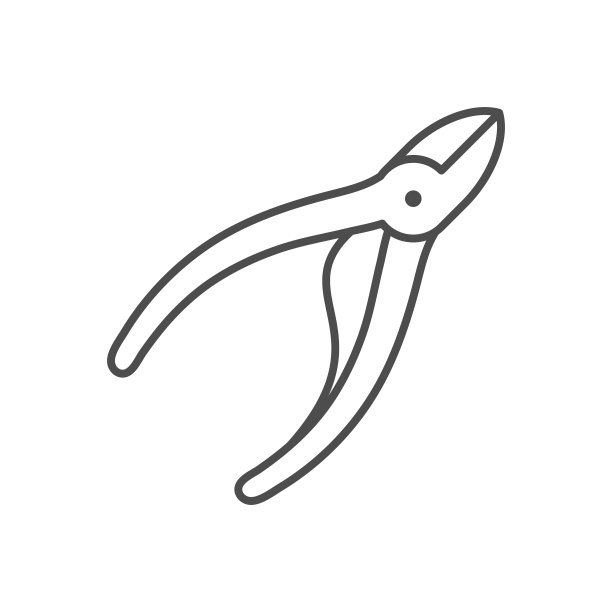 指甲刀线轮廓图标图片下载