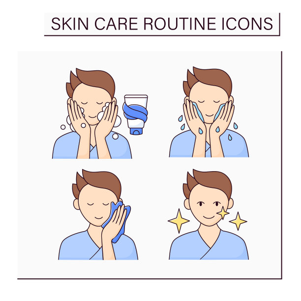 皮肤护理常规颜色图标设置图片下载