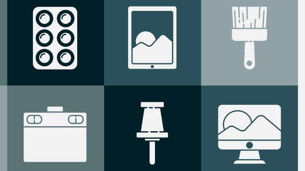 设置交叉油漆刷电脑显示器屏幕图片下载