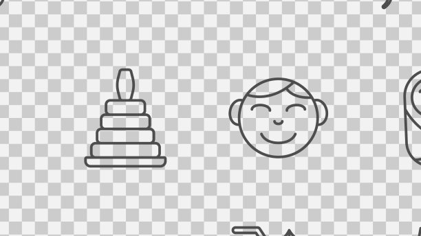 设置线旋转玩具婴儿奶瓶婴儿床摇篮图片下载