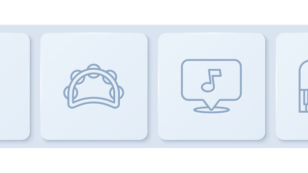 设定线鼓和鼓棒的音乐音符音调图片下载