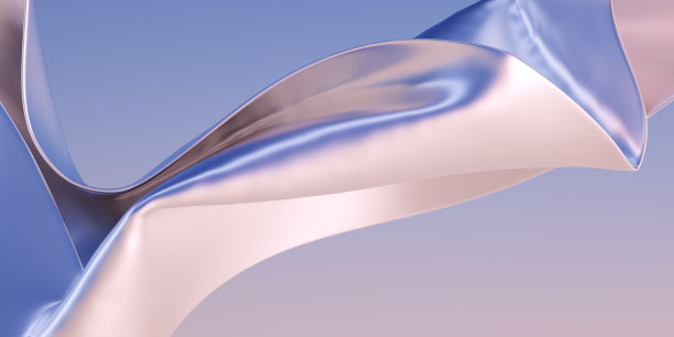 未来的金属箔织物抽象元素的天空背景，3d渲染图片下载