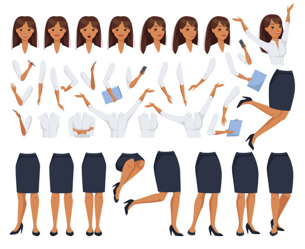 办公室女性构造和创造工具包图片下载