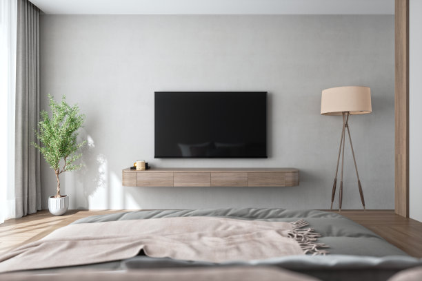带电视的现代卧室图片下载