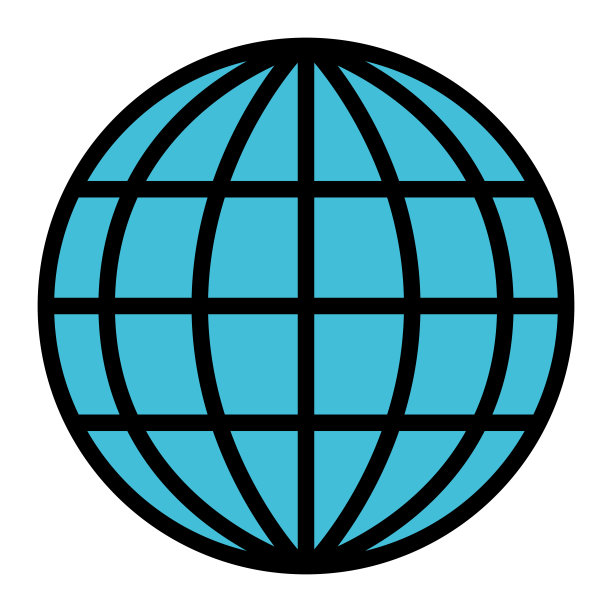 地球和互联网图标，网络，可编辑矢量插图图片下载