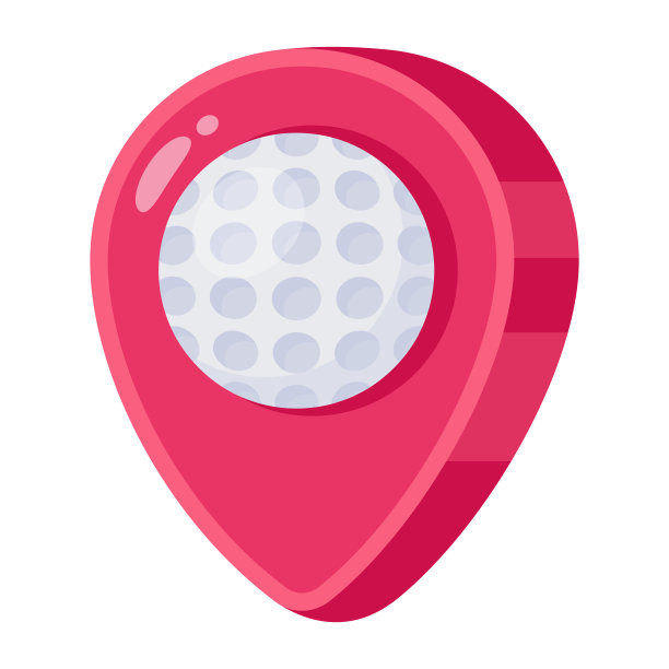 现代平面图标的高尔夫位置图片下载