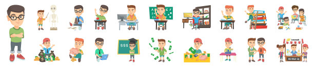 孩子们正在学习数学和科学图片下载