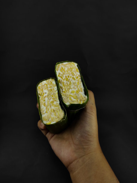 一只手握着生豆豉-库存照片图片下载