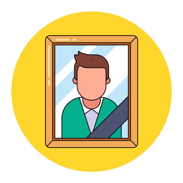 死者的照片与黑丝带唤醒图片下载