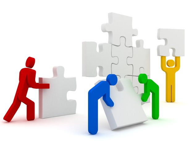 团队合作，人们建设解决难题图片下载