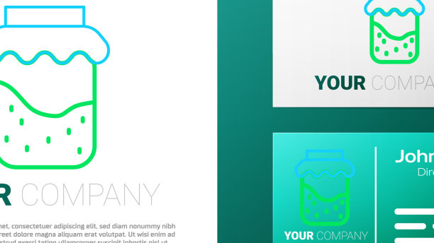 线果酱罐图标孤立在白色背景图片下载