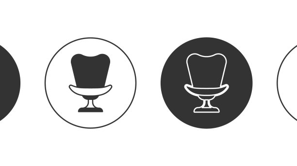 黑色扶手椅图标孤立在白色背景图片下载