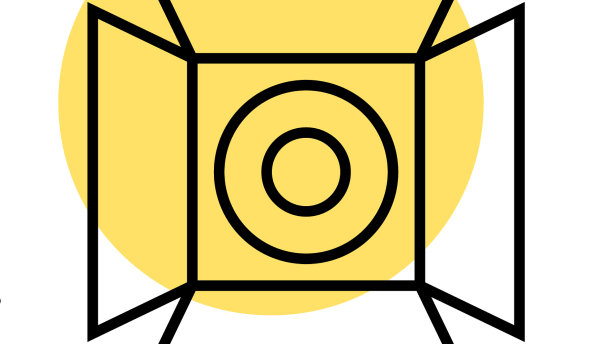 黑线电影聚光灯图标孤立在白色图片下载